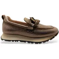 Hispanitas pour femme. HI254238 Mocassins en cuir Kansas Bolero taupe (38), Plat, 1 à 3 cm, Aucun, Casuel