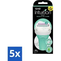 Wilkinson Sword - Rasoirs - Intuition Sensitive Care 2-en-1 - Doux - 1 rasoir - Lot avantageux - 5 pièces