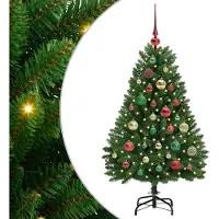 vidaXL Sapin de Noël artificiel avec 150 LED Vert 120 cm PVC et métal