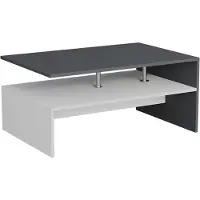 Vicco Table basse Amato Anthracite/blanc 90x52.6cm, Model 57829