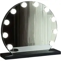 Sensahome Miroir Hollywood avec éclairage - 3 positions - 2700 K/4500 K/6400 K - miroir cosmétique - lumière réglable - 40 cm - noir