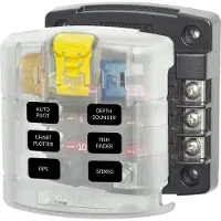 Blue Sea Systems Bloc De Fusibles St Blade 5028 Borne De Batterie 6 Circuits