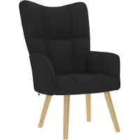 vidaXL Chaise de relaxation Noir Tissu