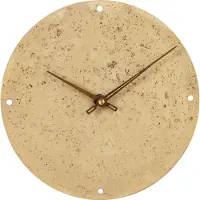 Sensahome Horloge murale Vienne - Design minimaliste style Japandi - Aspect pierre, béton, marbre - Ø23 cm - Taupe