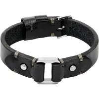 Fossil Machine Armband, (25 cm, Acier inoxydable, Cuir)