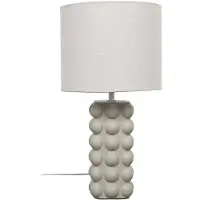 Home Deco Factory Lampe - - Céramique - Taupe - Verte