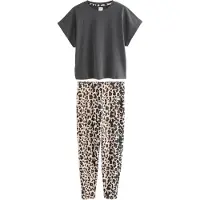 Next Pyjama beige / marron / gris foncé / noir