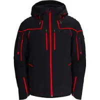 Spyder - Veste de ski imperméable et chaude en Primaloft - Pinnacle Jacket Black pour Homme - Taille M - Noir