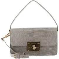 U.S. POLO ASSN. sac de soirée sac à main Winton Flap Handle Bag Beige Lizard
