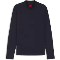 HUGO T-shirt Slim en coton mercerisé avec col montant
