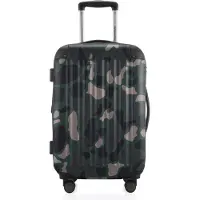 Hauptstadtkoffer - Spree - Bagage à main avec extension, valise sur roulettes, trolley avion valise rigide Hand Luggage TSA, 55 cm, Cabin Bag max 42 litres,Camouflage