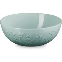 Le Creuset Jardin Serveerbowl Rond 26cm 3,6l Sea Salt Aardewerk (80040607170003), Saladier + bol, Gris, Blanc