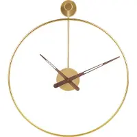 Sensahome Horloge murale Rio - Horloge de luxe au design industriel - Grande horloge murale en métal - Ø50 cm - Or