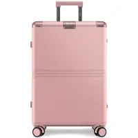 Onyx Hybrid Pro Check-in Suitcase Medium 70 Liter - Polycarbonate recyclé et design sans fermeture éclair - Valise de voyage avec serrure TSA et roues pivotantes - Candy Pink