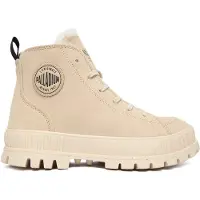 Palladium Bottines à lacets 'Pallashock Zip Warm' beige clair