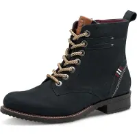 Tamaris Bottines à lacets bleu marine