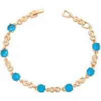 Gaya Bracelet bleu / or rose
