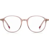 HUGO Monture optique en acétate rose avec branches tubulaires