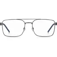 HUGO BOSS Monture optique en métal avec logo en gomme en contraste