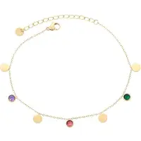 NAEMI Bracelet or / vert / violet / orange