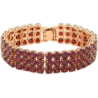 Faina Bracelet or rose / rouge rubis