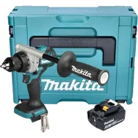 Makita DDF 492 T1J Perceuse-visseuse sans fil 18 V 141 Nm Brushless + 1x batterie 5,0 Ah + Makpac - sans chargeur