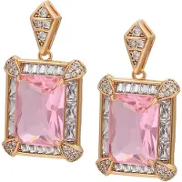 NAEMI Boucles d'oreilles or rose / rose / transparent