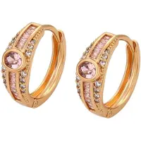 NAEMI Boucles d'oreilles or / rose / transparent