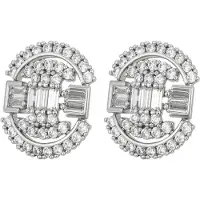 NAEMI Boucles d'oreilles argent / blanc