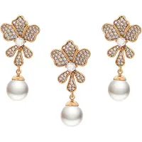 NAEMI Boucles d'oreilles or / transparent / blanc