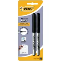 BIC Textile Marker Noir Bl2 (2 x)