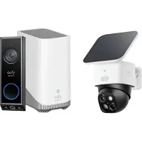 Eufy Video Doorbell E340 + HomeBase 3 + Solocam S340 - Bundelvoordeel (Filaire, Sans fil, WiFi)