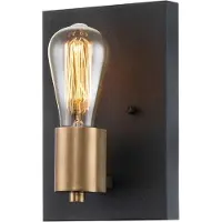 Quintiesse Applique murale Silas, laiton vieilli, 1xE27x60W, métal, dimensions : 22,5 x 15 x 10,8 cm, IP20, Quintiesse