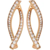 Faina Boucles d'oreilles or rose / transparent