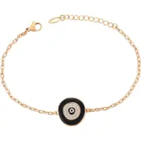 Faina Bracelet or rose / noir / transparent