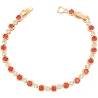 Faina Bracelet or rose / rouge / transparent