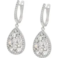 Faina Boucles d'oreilles argent / transparent