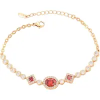 NAEMI Bracelet jaune d'or / rouge / transparent
