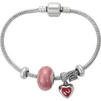 NAEMI Bracelet rose clair / rouge / argent