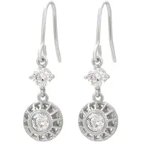 Faina Boucles d'oreilles argent / transparent