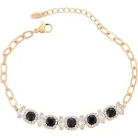 Gaya Bracelet or rose / noir