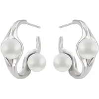 NAEMI Boucles d'oreilles argent / blanc