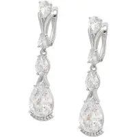 Faina Boucles d'oreilles argent / transparent