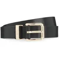 HUGO Ceinture en cuir italien avec boucle nœud dorée