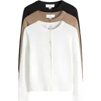 The Set Cardigan brocart / noir / blanc
