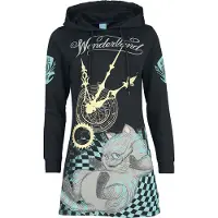 Alice im Wunderland Robe mi-longue Disney de - Mad Cat - S - pour Femme - noir - Taille S