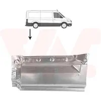 VAN WEZEL : tôle de réparation pour paroi latérale des fourgons VW Crafter (SY, SX), des camping-cars GRAND CALIFORNIA (SCB, SCC), des minibus CRAFTER (SY) et des fourgons MAN TGE (UY)