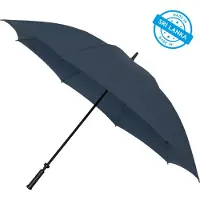 Falcone Hommes, Parapluie, Storm Umbrella XXL - Manual Opening - Windproof - 140 cm - Marine Blue, Bleu, Noir