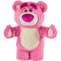 Mattel Peluche Disney Pixar Toy Story Lotso avec son, ours en peluche d'environ 35 cm, bourdonne, trille et glousse, JDG82