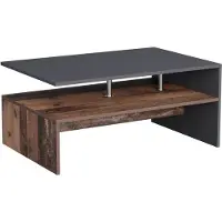 Vicco Table basse Amato Anthracite 90x52.6cm, Model 57827